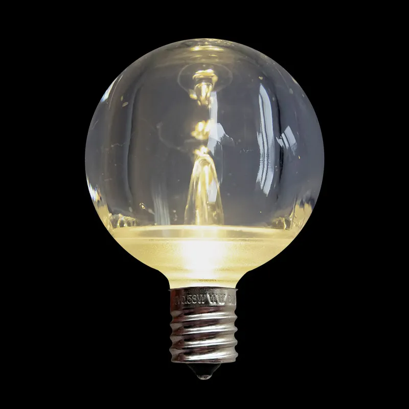 Ampoule LED Transparente G50/E12 – Blanc Chaud Traditionnel