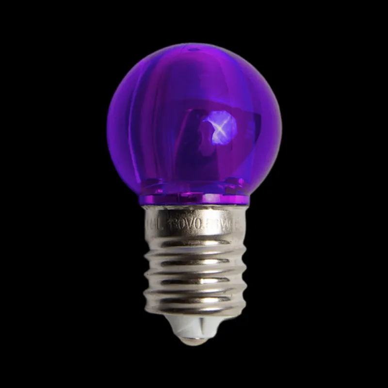 Ampoules LED violettes transparentes lisses 130 V UL G30 E17