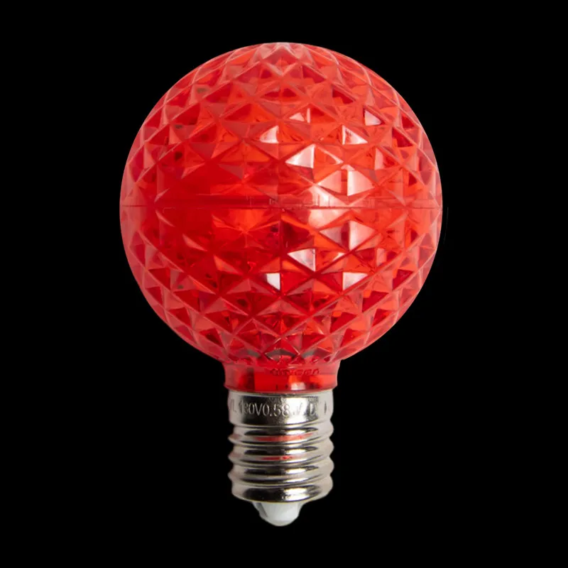 Ampoule LED G50 Transparente – Rouge