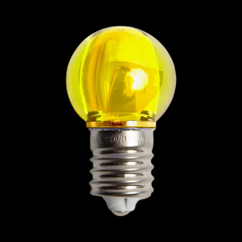 Ampoules LED jaunes transparentes lisses 130 V UL G30 E17
