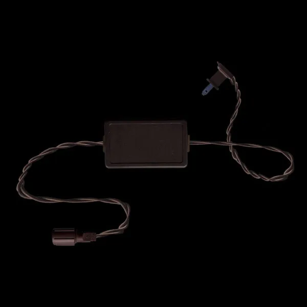 Cordon d'alimentation coaxial rectifié 3′ marron