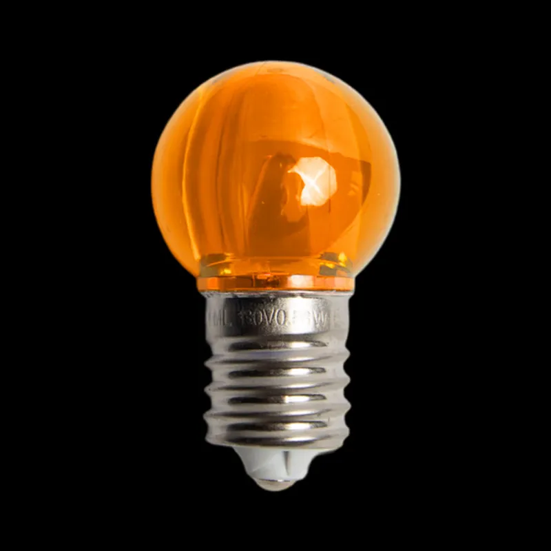 Ampoules LED orange transparentes lisses 130 V UL G30 E17